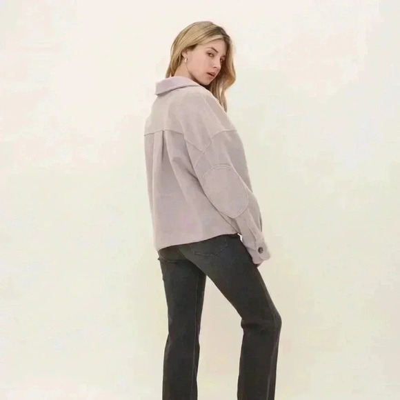 Oversized Tan/Mocha Cropped Jacket - Picture 2 of 2